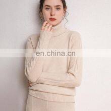 Женский зимний теплый вязаный свитер с воротником-чехлом thumbnail-2