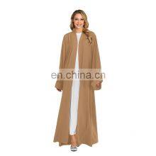 Wholesale Price Simple Dubai Latest Abaya Wholesale Ready to Ship Pleated Design 6 Colors Long Dresses Muslim Abaya thumbnail-3