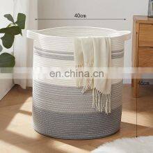 2021 Customer Oriented Material Multipurpose Laundry White Toy Rope Basket Storage thumbnail-1