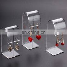 Wholesale Clear Black and White Acrylic Earring Display Stand Jewelry Display Holder thumbnail-3