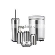 Mirror Satin Finishing Surface Bathroom Set Accessory Stainless Steel Bathroom Accessory 6pcs Bathroom Sets thumbnail-4