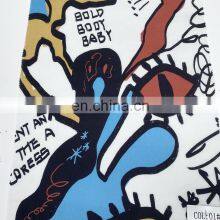 Brands Storage Woven Custom Printing Geometric Patterns Linen Printed Fabric for Garment thumbnail-3