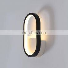 High Quality Modern Home Luminaires Wall Sconce Bright LED 10w 20W Black White Semicircle Hotel Decorative Wall Lamps thumbnail-5