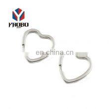 Professional Nice Quality Metal Heart Shaped Key Ring Split Ring Bulk thumbnail-1