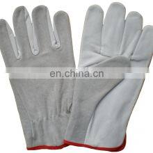 Cow Split Leather Back Grain Goatskin Palm Leather Driver Gloves thumbnail-3
