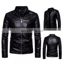 2022 Arrival Unisex Design Color Block Men Genuine Leather Jacket Custom High Quality Men Leather Jacket thumbnail-1