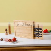 Wholesale Organic Eco-friendly Cutting Cheese Serving Board Bamboo Picnic Bamboo Cheese Cutting Board Set