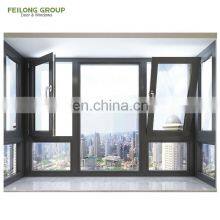 Aluminium Door and Windows Black Color Finish Tilt and Turn Aluminium Casement Window for Home Design