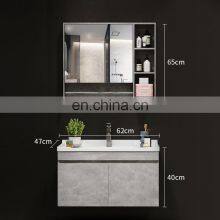 Simple Luxury Wood Bathroom Vanity Cabinet Set Unit With Towel Mirror Cabinet Home Decor Single Sink Wall Mounted thumbnail-3