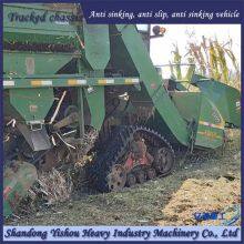 Customized triangular chain track chassis for harvesters is not afraid of rainy seasons