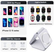 Magnetic 3 In 1 Foldable Wireless Charger For Phone 12-15 15w Fast Wireless Charging Stand Station Portable Wireless Chargers thumbnail-4