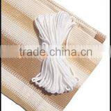 Ivory / Khaki / Brown Striped Outdoor Privacy Screen Net Mesh For Deck, Balcony, Fence, Pool or Patio. 34" H x 184" L INCHES thumbnail-2