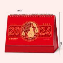 New-style 2024 Desk Calendar Printing Factory With 13 Sheets of Gold Stamping and Hollowing for Business Office. Customized by Chuxian Printing Factory thumbnail-4