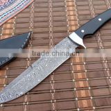 udk h25" custom handmade Damascus hunting knife with Buffalo horn handle