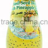 Basil Seed Drink With Pineapple Juice in Glass Bottle thumbnail-1