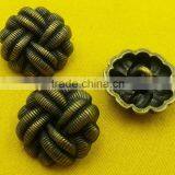 19mm Braided Finishing Fancy Metal Shank Button For Ladies Clothes -- MJ5414 thumbnail-3