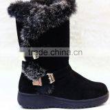 2016 HFUGG Latest Design Fashion Warm Fur Lined Suede Snow Boots