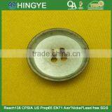 4 Holes Metal Button in Brass Silver Color --- MS1412