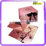 Foldable Cardboard Magnetic Gift Box With Ribbon