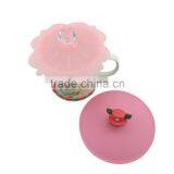Hot Sell Food Grade Lovely Silicone Coffee Cup Cover Lid,LFGB Siliocne Cup Cover thumbnail-3