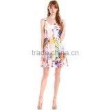 New Arrival Elegant Women Dress Crocheted Round Neck Sleeveless Layered Bodycon Above Knee Short Casual Dress thumbnail-4