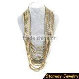 >>>>Lady's New multi layered long gold chain necklace/