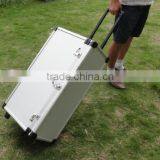 24 Trays Large Aluminum Rolling Jewelry Carrying Case