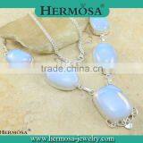 Hermosa Jewelry HOT SALE Natural Opal Mystical Gems Pendant Necklace In Silver Jewelry Fashion Accessories thumbnail-1