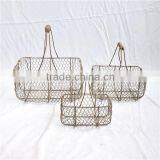 French Practical Antique Wire Basket Wholesale
