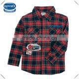 (A3923) 2-6Y nova kids wear polo cotton shirts wholesale baby clothing winter kids polo long sleeve checker shirts