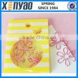 hight quality promotional gifts custom logo metal pink flower shape paper clips