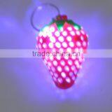 2016 Fashion Cute Plastic Strawberry Key Holder, Multicolor LED Key Ring Unisex/ thumbnail-3