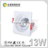 Manufacturer Good Quality High CRI Sharp COB Dimmable 13W LED Downlight Cutout 98mm Square