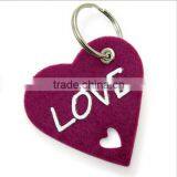 Purple Color Silk Screen Printed Logo Felt Key Chain thumbnail-1