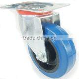Swivel Blue Elastic Rubber Caster thumbnail-1