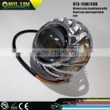Newest U13 For Motorcycle Angel Halo Eye Led Projector Headlights