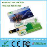 USB 2.0 Stick With Company Logo 16GB Credit Card Usb Flash Drive