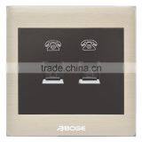 Two Gang Telephone Socket Pressure-line Type