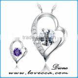New Arrival Antique Fashion Love Gift Jewelry Crystal 925 Silver Pendant for Sale thumbnail-6