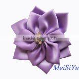 Handmade Satin Ribbon Rose Flower DIY Craft Wedding Dress Flower Appliques/sequin Appliques/satin Flower thumbnail-1