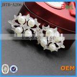 Oval Diamante Rhinestone Ribbon Buckles