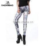 New Arrival Design MECHA CosPlay ROBOT Comic Cartoon Printed Leggins Women Leggings thumbnail-1