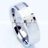 Engraved titanium ring / 2012 fashion round ring / wholesale price jewelry
