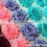 Chiffon Lace Flower Chiffon Flower Shabby Rose Trims by the Yard thumbnail-1