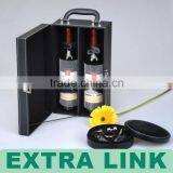 Wholesale Creative Design High Quality Durable Duplex Leather Wine Box thumbnail-3
