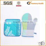 Kitchen Textile Fabric Heat Resistance Oven Gloves and Pot Holder