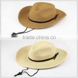 >>>>Men Summer Outdoor Beach Fishing Sun Cap Straw Collapsible Wide Brim Cowboy Hat thumbnail-4
