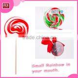 Christmas Decoration Candy , Colorful Swirl Flat Lollipops thumbnail-2