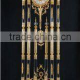 Gold Gilt Brass Mounted Grandfather Floor Clock With Crystal Column, 24K Gold Plated Floor Clock thumbnail-1