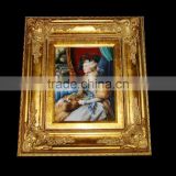 Antique Gilt Frame Oil Painting, Aristocratic Oil Painting Art and Craft